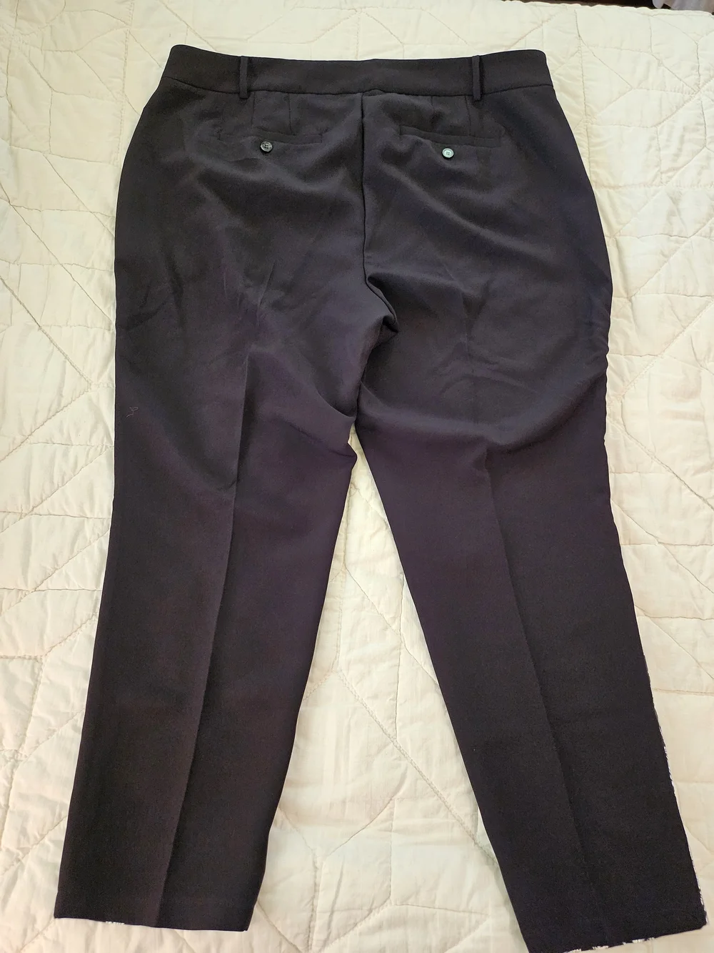 Eloquii Plus Size Wide Leg w/Silver Floral Appliqué  - Size 18 - Picture 2 of 10